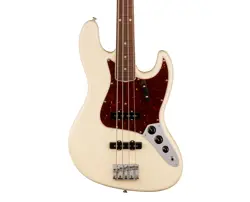 FENDER AMERICAN VINTAGE II 1966 JAZZ BASS - OLYMPIC WHITE W/ ROSEWOOD FB