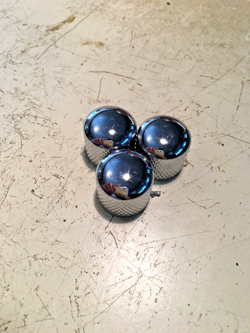 3 METAL CHROME GUITAR KNOBS FIT CTS SPLIT SHAFT FENDER STRAT TELE STRATOCASTER