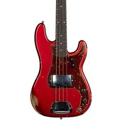 FENDER CUSTOM SHOP 1962 PRECISION BASS RELIC - AGED CANDY APPLE RED