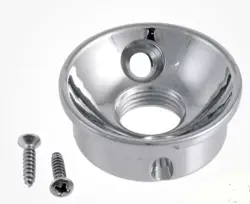 GENUINE FENDER TELECASTER/TELE GUITAR INPUT JACK FERRULE PLATE CUP - CHROME