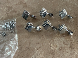 SET FENDER F LOGO TUNERS GUITAR STRATOCASTER TELECASTER REISSUE RI AMERICAN