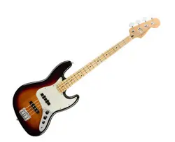 USED FENDER PLAYER JAZZ BASS - 3-COLOR SUNBURST W/ MAPLE FB