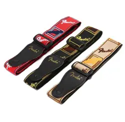 FENDER BROWN MONOGRAMMED ADJUSTABLE GUITAR STRAP W/LOGO