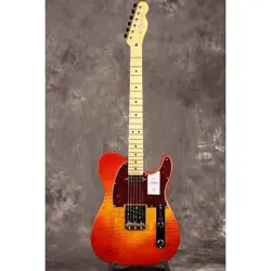 FENDER 2024 COLLECTION MIJ HYBRID II TELECASTER FLAME SUNSET ORANGE
