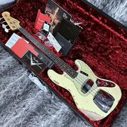 FENDER CUSTOM SHOP 1960 JAZZ BASS RELIC VINTAGE WHITE 2023