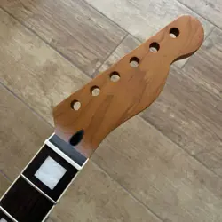 TELE DELUXE STAINLESS ROASTED MAPLE ROSEWOOD BOUND NECK NITRO FITS FENDER TRB1