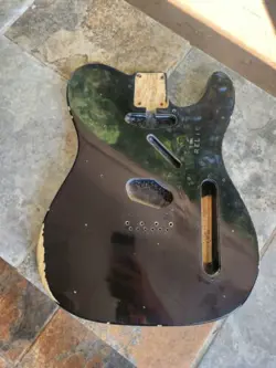 FENDER CUSTOM SHOP WILDWOOD 10 1960 RELIC TELECASTER BODY ASH AGED BLACK NITRO