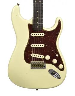 FENDER CUSTOM SHOP 63 STRATOCASTER JOURNEYMAN RELIC IN VINTAGE WHITE