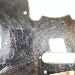 CUSTOM PICKGUARD FOR FENDER PAWN SHOP BASS GUITAR BLACK USED N3