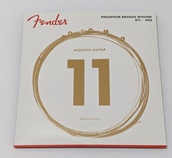 FENDER 60CL PHOSPHOR BRONZE BALL END ACOUSTIC GUITAR STRINGS, CUSTOM LIGHT 11-52