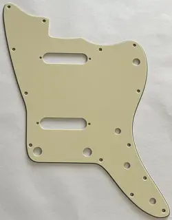GUITAR PICKGUARD FOR FENDER US JAZZMASTER STRAT PICKUP,3 PLY VINTAGE YELLOW