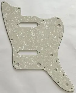 GUITAR PICKGUARD FOR FENDER US JAZZMASTER STRAT PICKUP,4 PLY IVORY WHITE PEARL