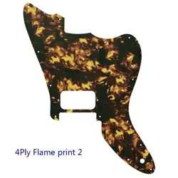 PARTS FOR US CUSTOM FENDER SQUIER  JAGMASTER GUITAR PICKGUARD FLAME PRINT2