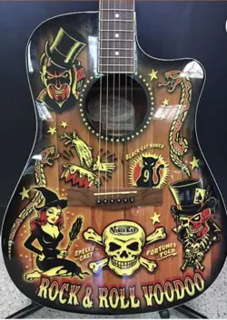ACOUSTIC/ELECTRIC FENDER VINCE RAY VOODOO GUITAR
