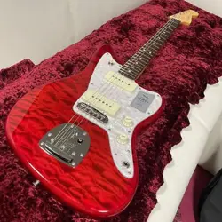 NEW UNUSED FENDER 2024 COLLECTION MIJ HYBRID II JAZZMASTER QMT ROSEWOOD RED BERY