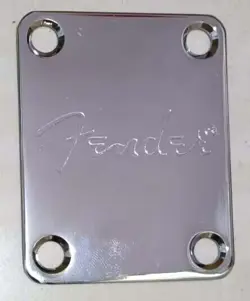 FENDER TELECASTER STRATOCASTER ELECTRIC GUITAR NECK PLATE CHROM
