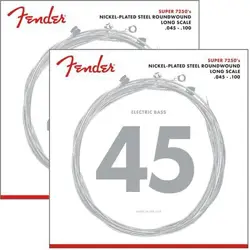 2 SETS PACKS FENDER 7250ML NICKEL-PLATED STEEL LSM-LIGHT BASS STRINGS 45-100