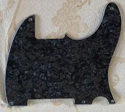 PICK FOR FENDER TELECASTER 5-HOLE BLANK STYLE GUITAR PICKGUARD 4 PLY BLACK PEARL