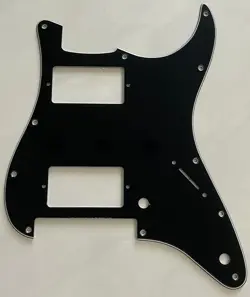 CUSTOM FOR FENDER STRAT FLOYD ROSE TREMOLO HH STYLE GUITAR PICKGUARD 3-PLY BLACK