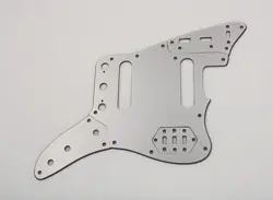SILVER ACRYLIC PICKGUARD & CONTROL PLATES FOR US/MEX FENDER JAGUAR GUITAR