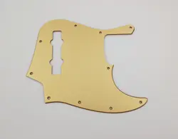 METALLIC GOLD ACRYLIC PICKGUARD FOR US/MEX FENDER 5 STRING STANDARD JAZZ BASS