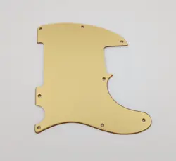 8 HOLE METALLIC GOLD ACRYLIC PICKGUARD FOR US/MEX FENDER ESQUIRE TELECASTER