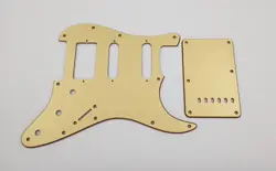 H/S/S METALLIC GOLD ACRYLIC PICKGUARD & BACK PLATE FOR FENDER STRATOCASTER