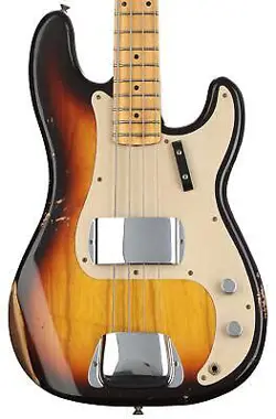 FENDER CUSTOM SHOP 1958 PRECISION BASS RELIC - AGED CHOCOLATE 3-COLOR SUNBURST