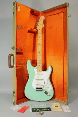 2008 FENDER AMERICAN VINTAGE '57 REISSUE STRATOCASTER AVRI SURF GREEN W/OHSC