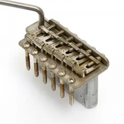 NEW Q-PARTS AGED COLLECTION TREMOLO FOR '57 STRAT STEEL BLOCK, DISTRESSED NICKEL