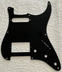 NEW GREAT-FOR FENDER STRAT 8 SCREWS HS HUMBUCKE GUITAR PICKGUARD 3 PLY BLACK