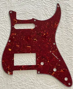 NEW GREAT-FOR FENDER STRAT 8 SCREWS HS HUMBUCKE GUITAR PICKGUARD RED TORTOISE