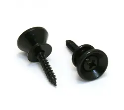 (2) BLACK STRAP BUTTONS FOR FENDER® GUITAR/BASS AP-0670-003