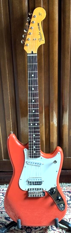 FENDER MADE IN JAPAN LIMITED CYCLONE FIESTA RED ELECTRIC GUITAR W/GIG BAG