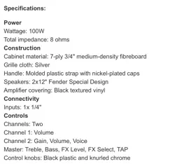 FENDER 2330400000 CHAMPION 100 GUITAR AMPLIFIER - BLACK