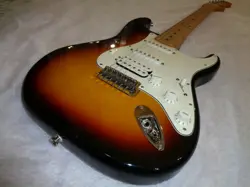 2008 FENDER STANDARD STRATOCASTER HSS MAPLE NECK MEXICO GUITAR 3 COLOR SUNBURST