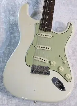 FENDER CUSTOM SHOP 1963 STRATOCASTER RELIC CC HARDWARE AGED OLYMPIC WHITE #GGD0X