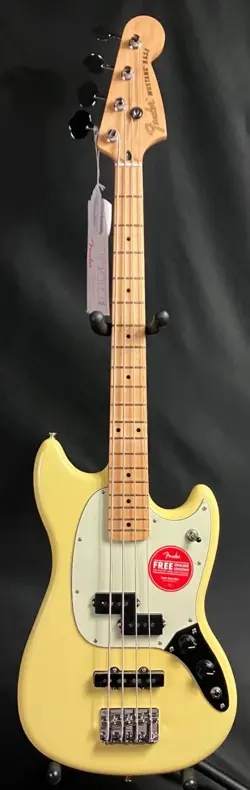 FENDER LIMITED EDITION PLAYER MUSTANG BASS PJ 4-STRING BASS GUITAR CANARY YELLOW