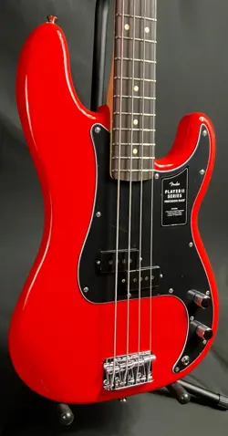 FENDER PLAYER II PRECISION BASS 4-STRING BASS GUITAR CORAL RED FINISH