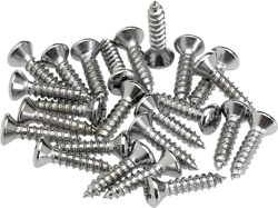 FENDER PICKGUARD/CONTROL PLATE MOUNTING SCREWS (24) (CHROME) 0994923000