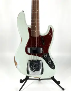 FENDER CUSTOM SHOP LIMITED EDITION '60 JAZZ BASS RELIC SONIC BLUE W/ CASE  CANDY