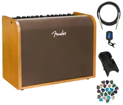 FENDER ACOUSTIC 100 ACOUSTIC GUITAR AMPLIFIER - NATURAL BLONDE W/ GUITAR CRADLE