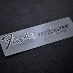 TELECASTER HEADSTOCK DECAL 70S FENDER STYLE SILVER OUTLINE WATERSLIDE NEW