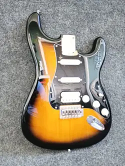 BURST FENDER STARCASTER STRATOCASTER LOADED BODY BLACK PICKGUARD