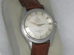 RARE ELUSIVE 35MM OMEGA CONSTELLATION STAINLESS 2887-1 PIE PAN WATCH, SERVICED!!