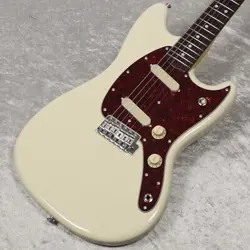 FENDER: MADE IN JAPAN CHAR MUSTANG ROSEWOOD OLYMPIC WHITE ELECTRIC GUITAR