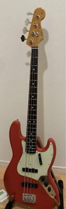 ELECTRIC BASS GUITAR FENDER VINTERA II 60S JB FIESTA RED ALDER BODY MAPLE NECK