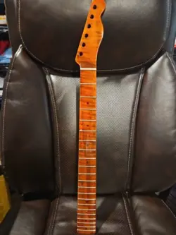 ROASTED GLOSS FLAME MAPLE GUITAR ABALONE INLAYS NECK FOR FENDER CUSTOM SHOP TELE