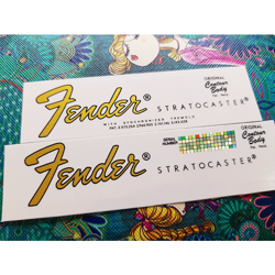 2PCS  WATERSLIDE TRANSFER HEADSTOCK DECAL STICKER FOR FENDER STRATOCASTER GUITAR