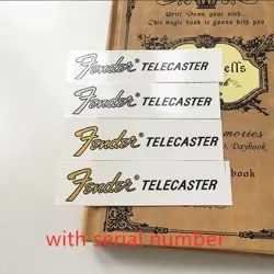 2PCS FENDER TELECASTER GUITAR NECK HEADSTOCK WATERSLIDE TRANSFER DECALS STICKERS